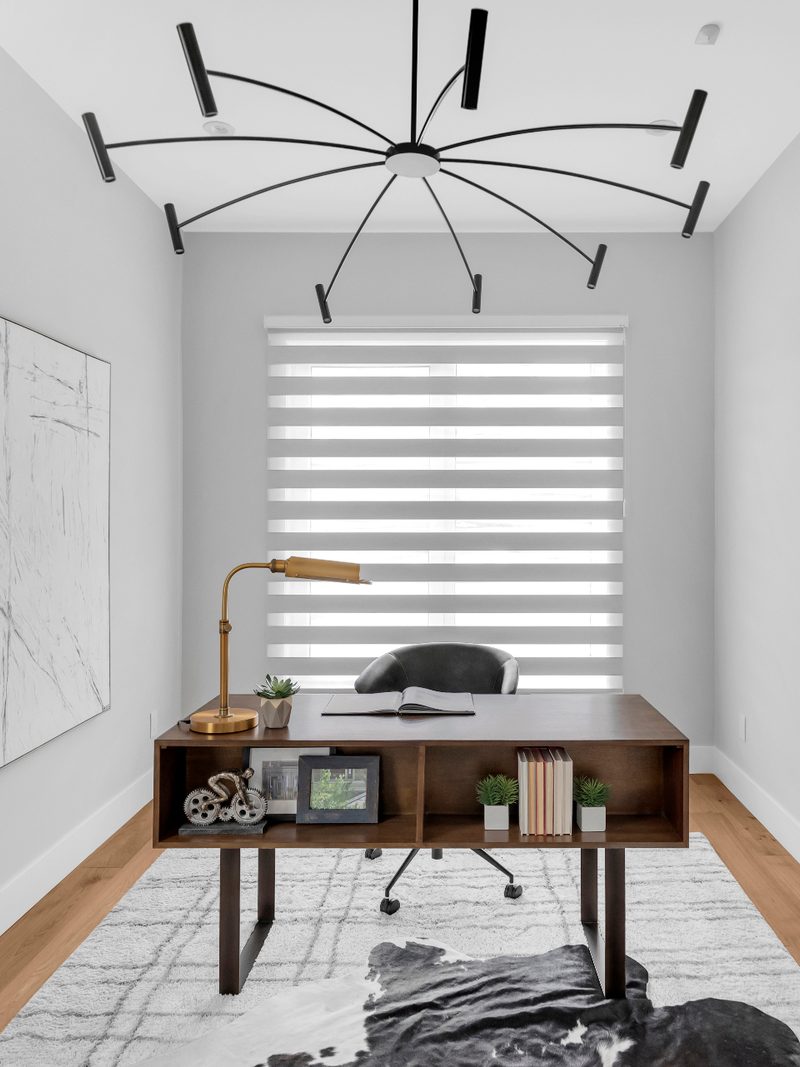 Mount Royal home office with zebra blinds