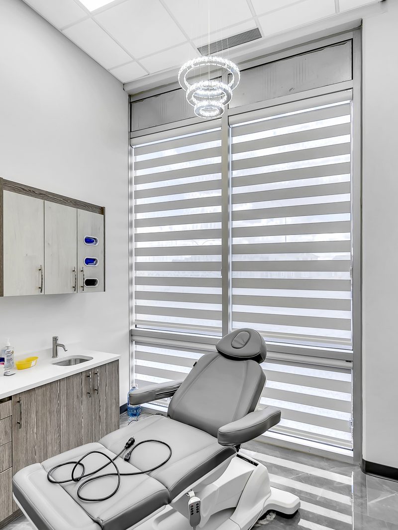 Beltline medical clinic with zebra blinds
